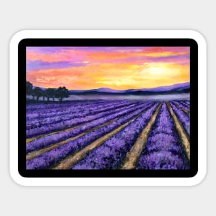 Sunrise over Lavender Sticker